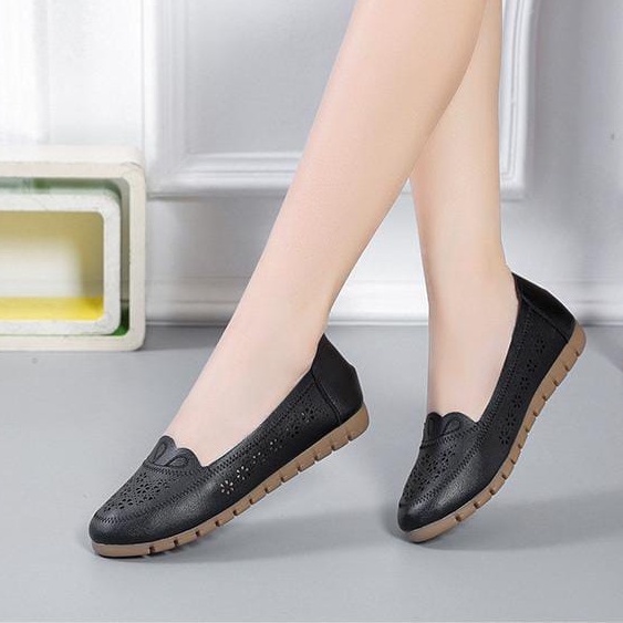 TBIG [COD] Sepatu Slip On CLOVER Wanita Import Korea Style Santai Wanita Sepatu