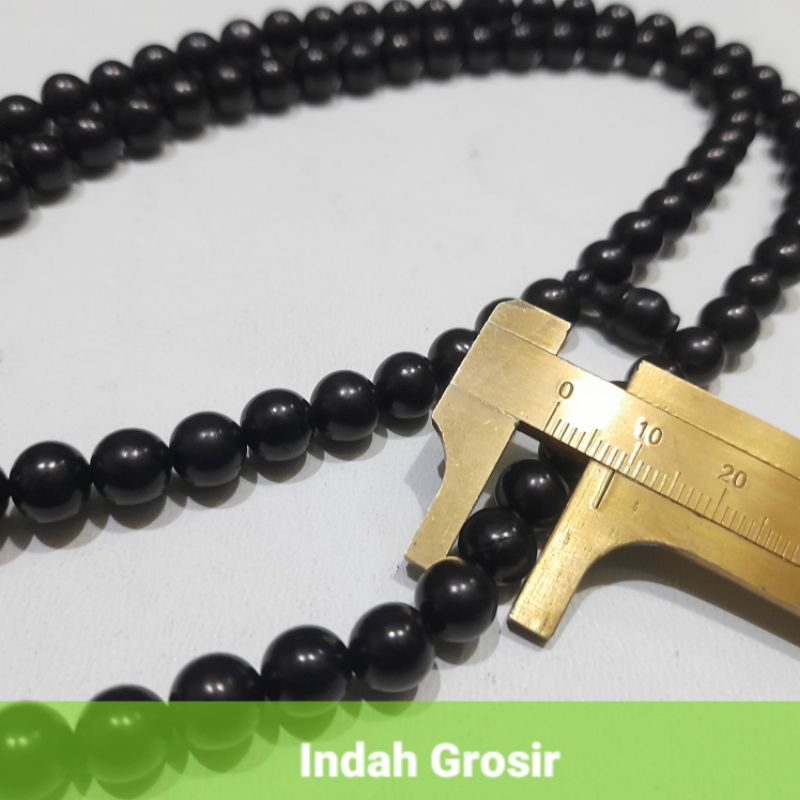 Tasbih Kaoka Hitam Bulan Bintang 8mm 99Butir Original