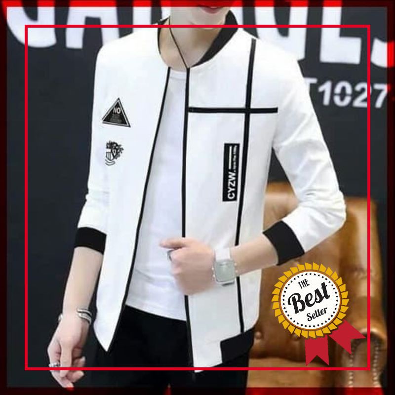 Terlaris [Jaket UpToDate Putih CL] jaket pria putih Keren