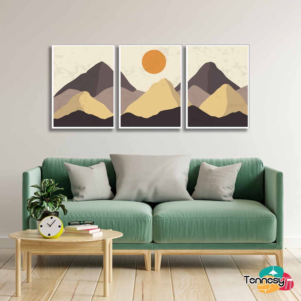 TENNESY HIASAN DINDING FULL SET PEMANDANGAN GUNUNG MOUNTAIN 15x20CM 3 PANEL WALL DECOR PAJANGAN KAYU DEKORASI DINDING KAMAR TIDUR RUMAH