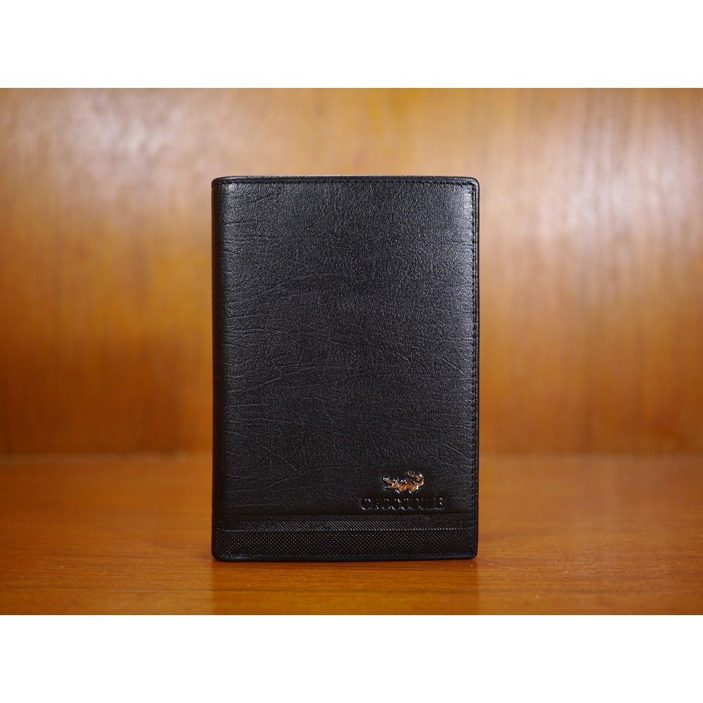 DOMPET KULIT PRIA TANGGUNG IMPORT BRANDED - CROCODILE DT1201 BLACK
