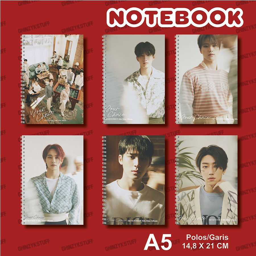 

Notebook KPOP Seventeen Your Choice Ukuran A5 14,6 cm x 21 cm Seri 1