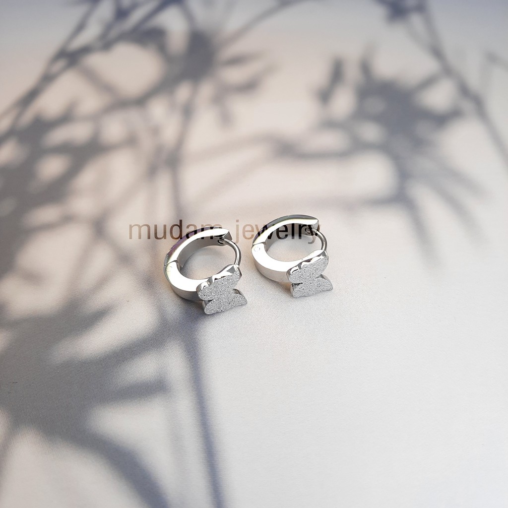 Antng Jepit Titanium Kupu-Kupu Polos Swasa Untuk Anak dan Dewasa Warna Rosegold, Gold dan Silver