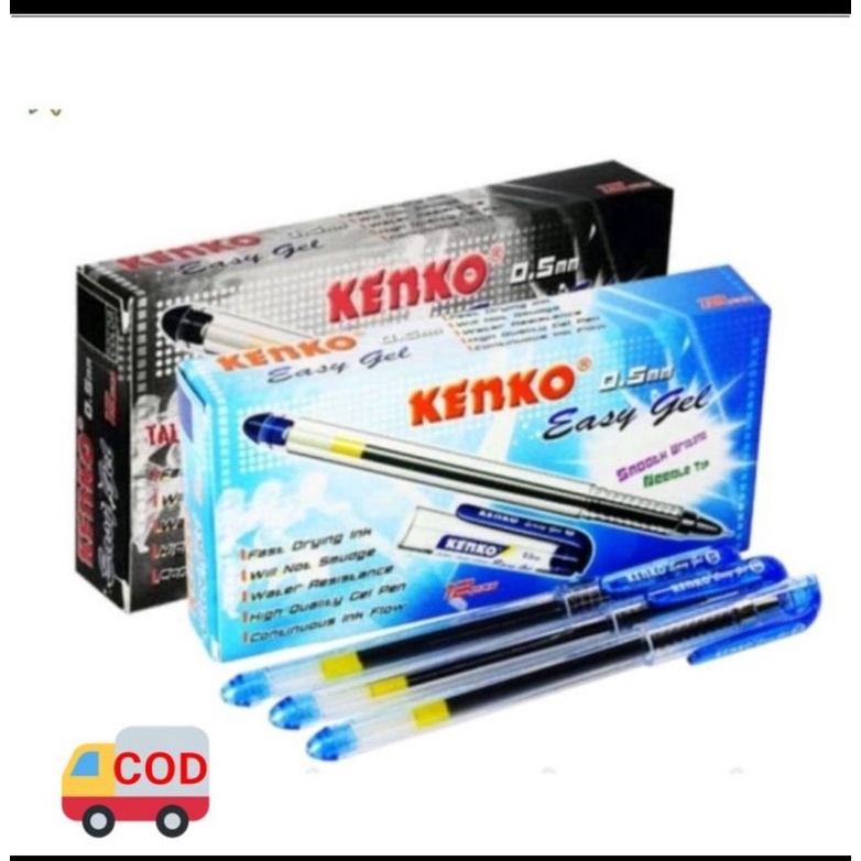 

1 KOTAK (ISI 12 pcs ) PULPEN KENKO EASY GEL 0,5mm