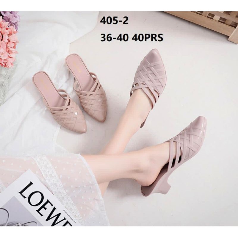 BALANCE 405 1 ORIGINAL SENDAL WEDGES WANITA SLOP LANCIP JELLY ANYAM IMPORT LENTUR DISKON PROMO MURAH