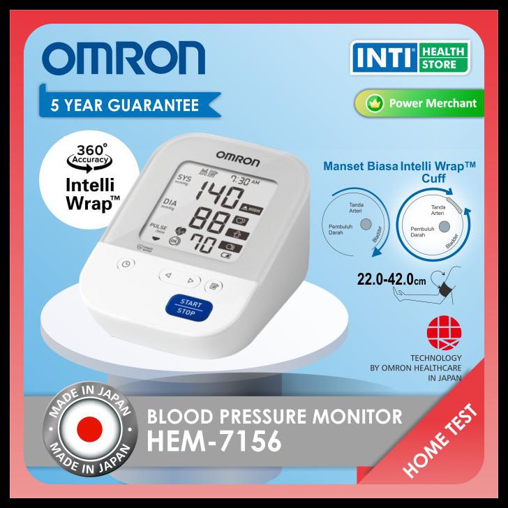 Omron Tensimeter Digital Hem 7156 / Blood Pressure Monitor | Shopee