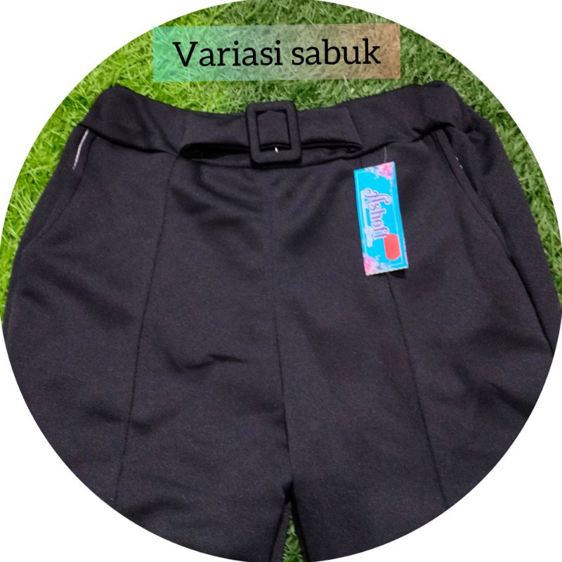 Celana cutbray scuba big size fit to M L XL XXL