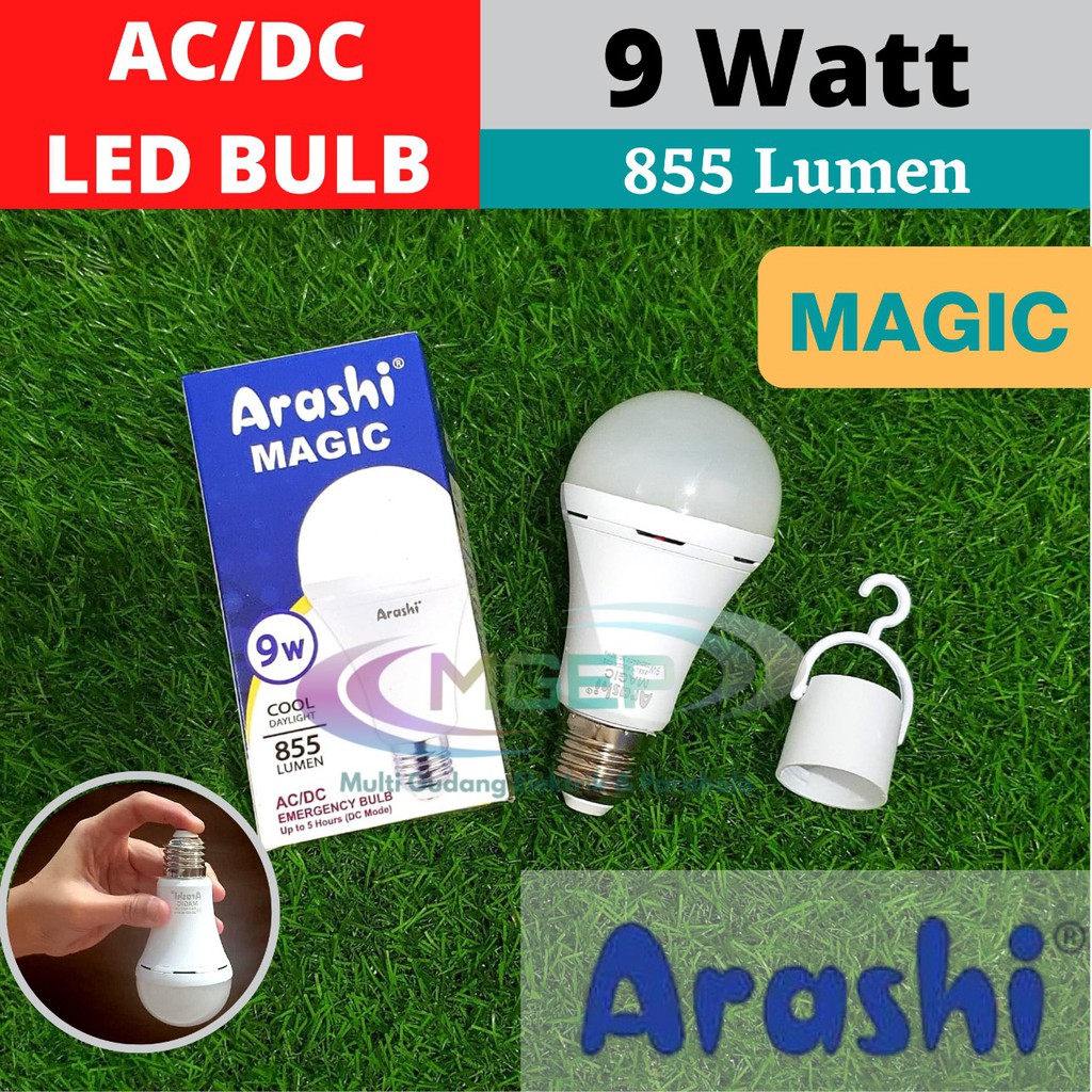 Lampu LED Emergency Arashi Magic 9 Watt Lampu Darurat Best Seller Super Murah