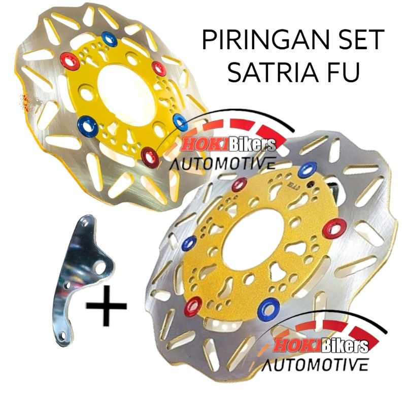 Piringan Satria Fu GSX Shogun Depan dan belakang plus braket disc depan disc set Piringan variasi su