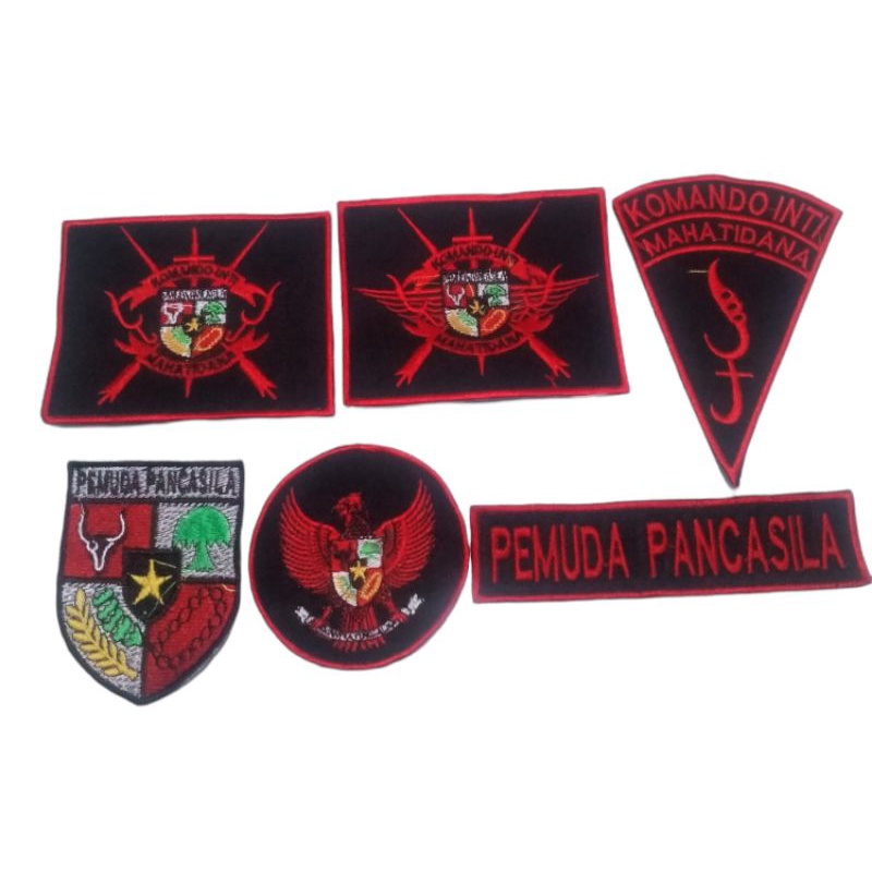 EMBLEM/BET BORDIR TIMBUL &amp; SKOTLET PEMUDA PANCASILA SATU SET