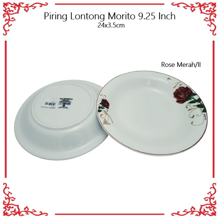 [Grosir] Piring Lontong Keramik Morito 9.25 Inch