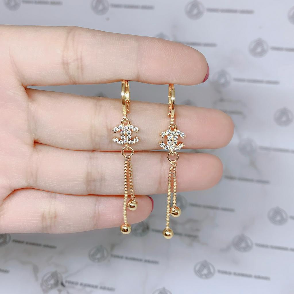 Anting Xuping Gold Perhiasan Fashion Wanita Permata KupuKupu *02