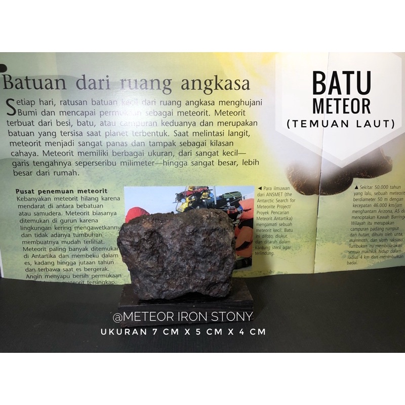 Meteor Iron Stony Magnetis atau Batu Meteorite