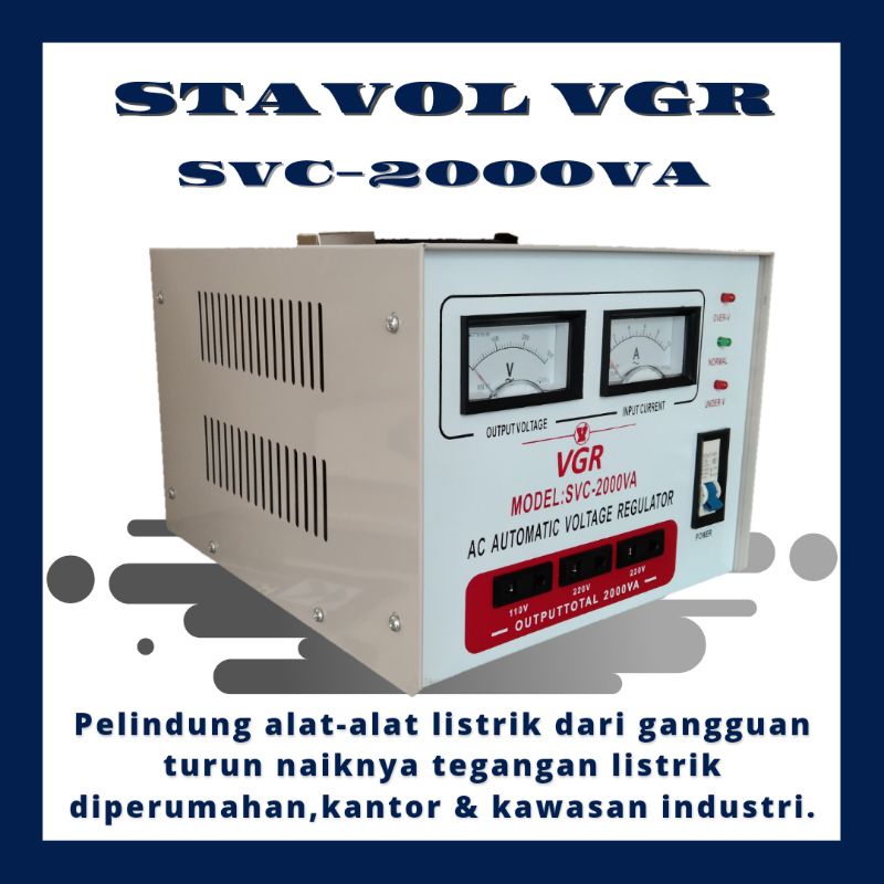 Stavolt VGR SVC-2000VA - Stabilizer Listrik VGR 2000 Watt
