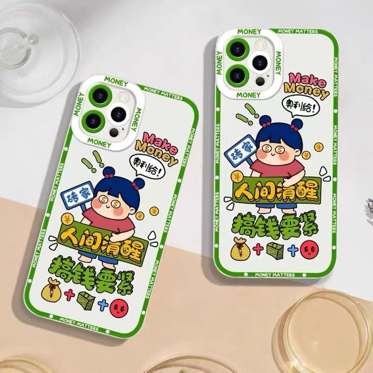 Soft Case Silikon Transparan Motif Wanita Cover IPhone 11 XS XR X 8 7 6 Plus 13 12 Pro Max