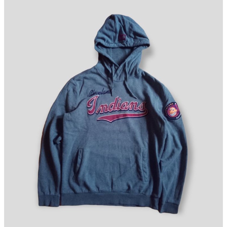 Hoodie MLB Indians Bordir second