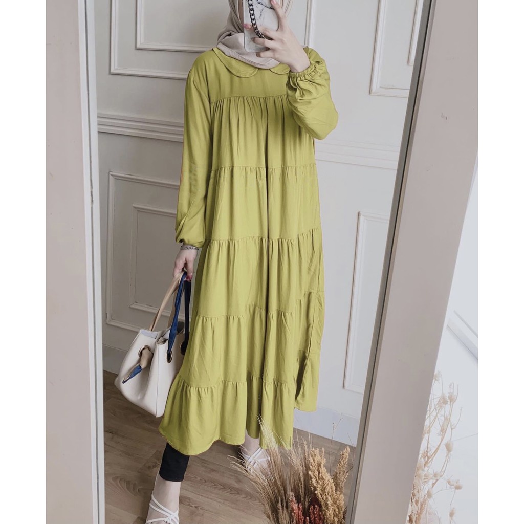 [NEW OUTFIT] Sukma Midi Dress Rayon // Dress Wanita Hijab Muslim Terbaru