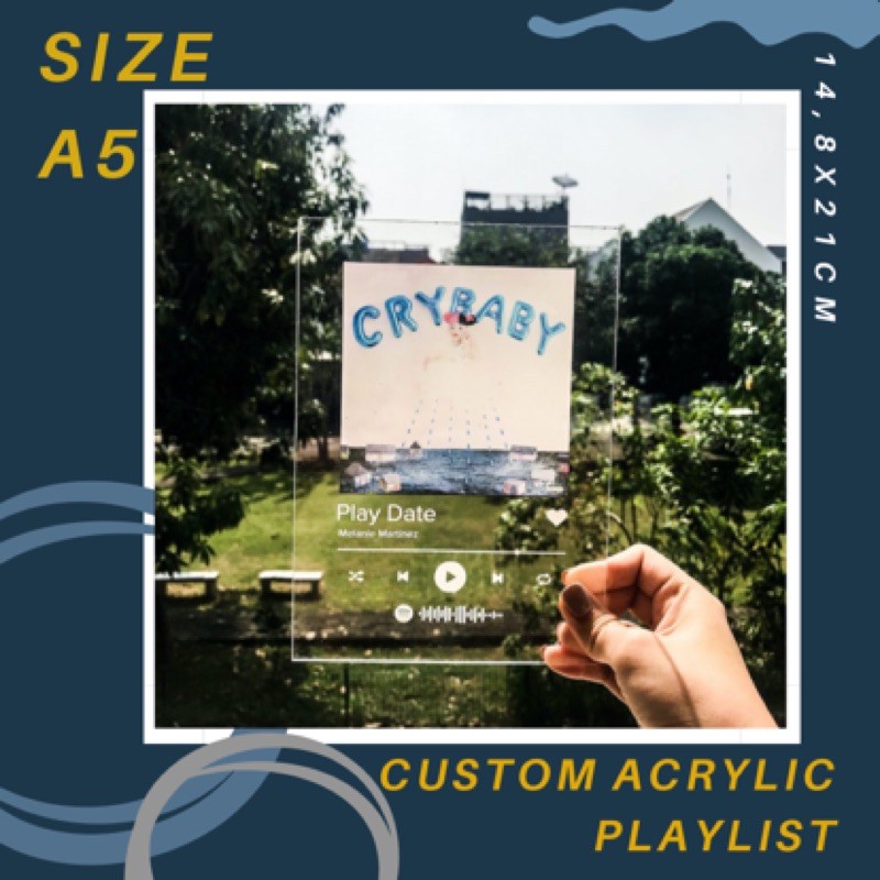 

CUSTOM ACRYLIC PLAYLIST A5 UNTUK DECOR