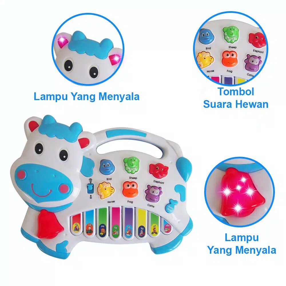 EARLY LEARN PIANO , MAINAN BAYI , Piano Sapi -  A017