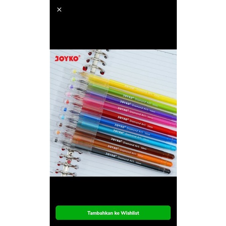 

Color Gel Pen/Pena Joyco GPC 301-312 Diamond Art 0.5mm