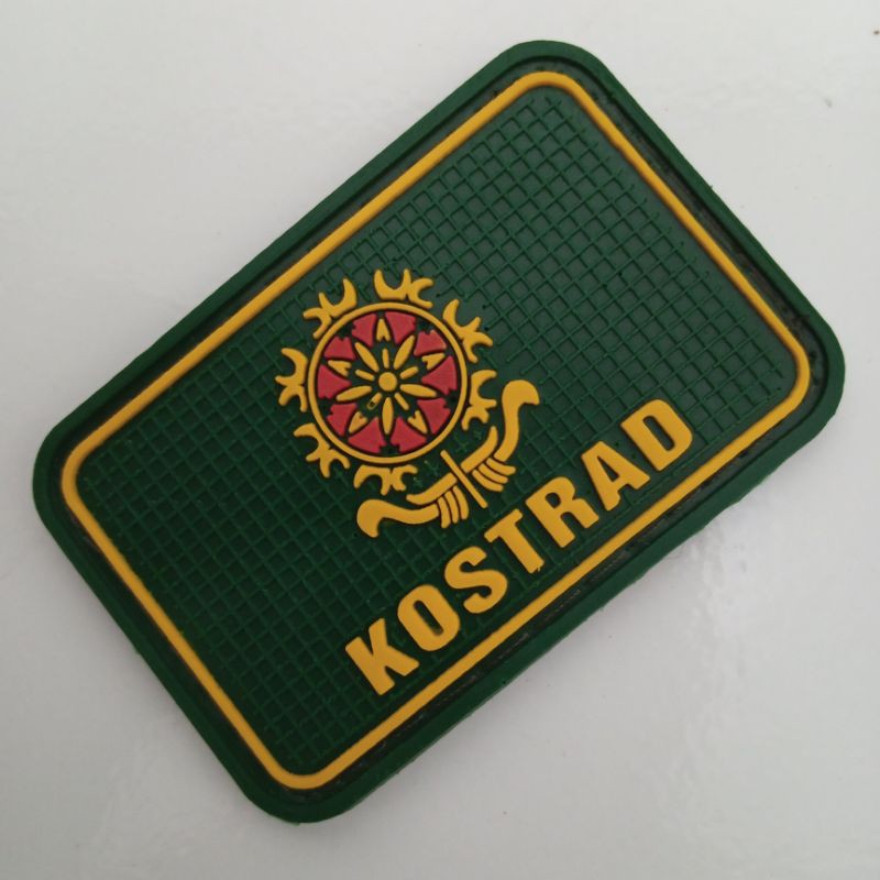 patch rubber LOGO KOSTRAD/tempelan karet emblem velcro army