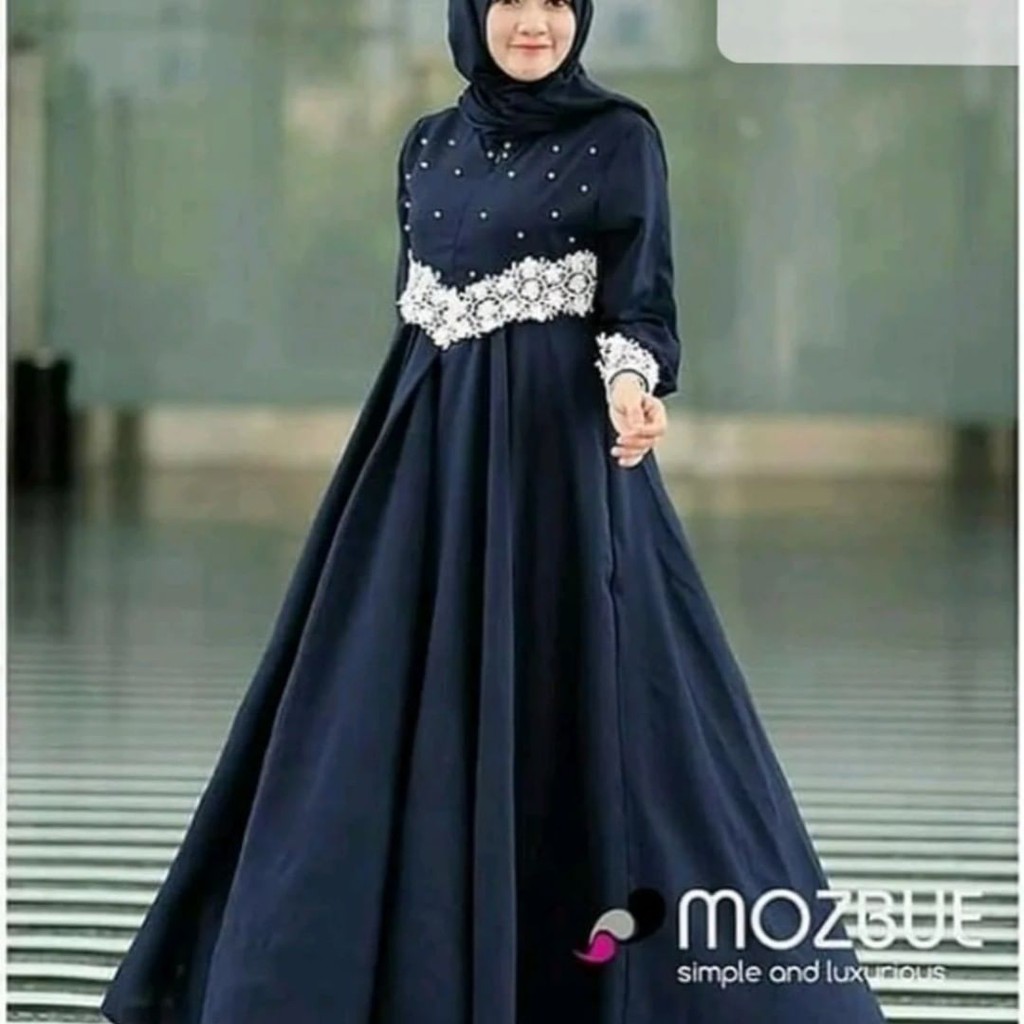 Ns FC Najibah gamis syari polos allsize modis kekinian busui-1