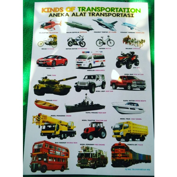 

POSTER EDUKASI ANAK WARNA,PROFESI,TRANSPORTASI,ALAT BERAT,RAMBU LALU LINTAS