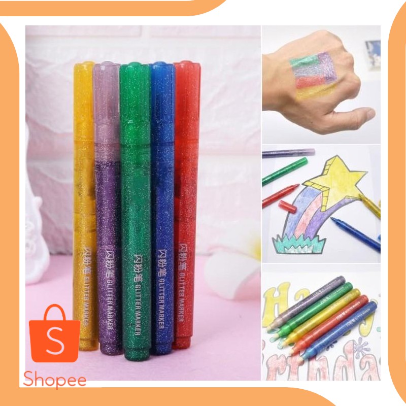 

Jual sparepart Glitter Marker Pen (5pcs) 19DEZ Murah