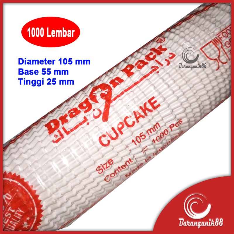 Kertas Bolu Kukus Bulat 105mm 55mm 1000 Lembar Cake Case Cup Cake Food Grade