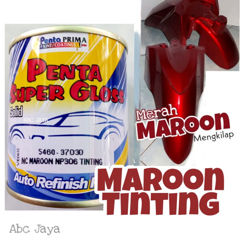 Cat Penta Super Gloss NC Maroon NP306 Tinting Merah Maroon Marun 5460-37030 Cat Ducco Otomotif 200ml