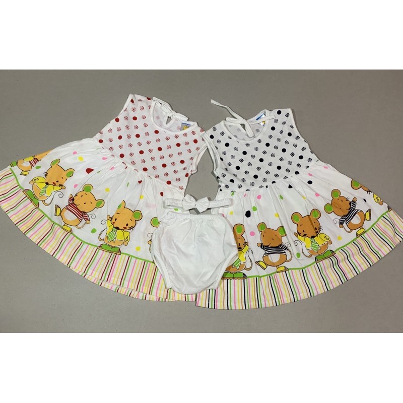 Rok/Dress/Terusan Bayi (1 set dgn celana dalam)