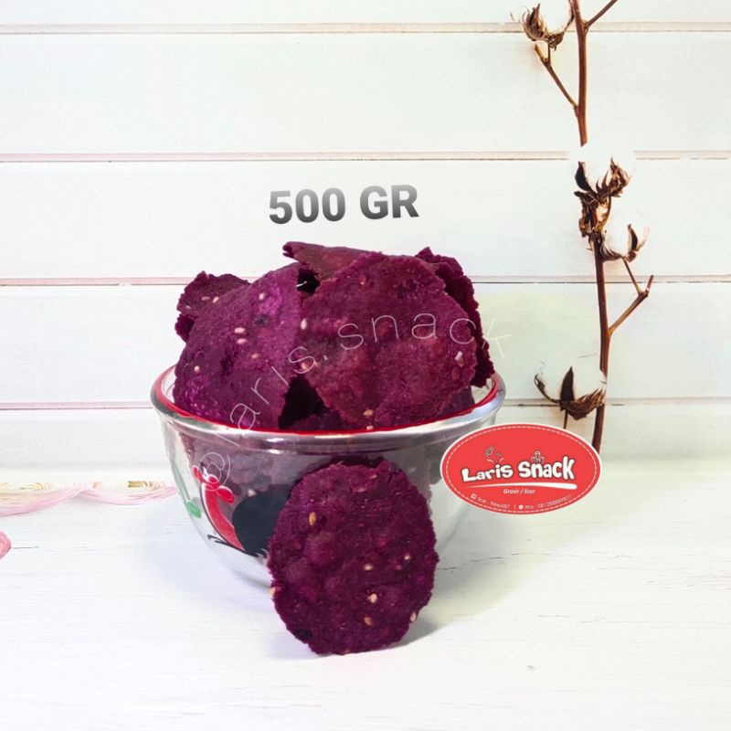 

Keripik Ubi Ungu Manis Gurih Renyah Snack Kiloan 500gr