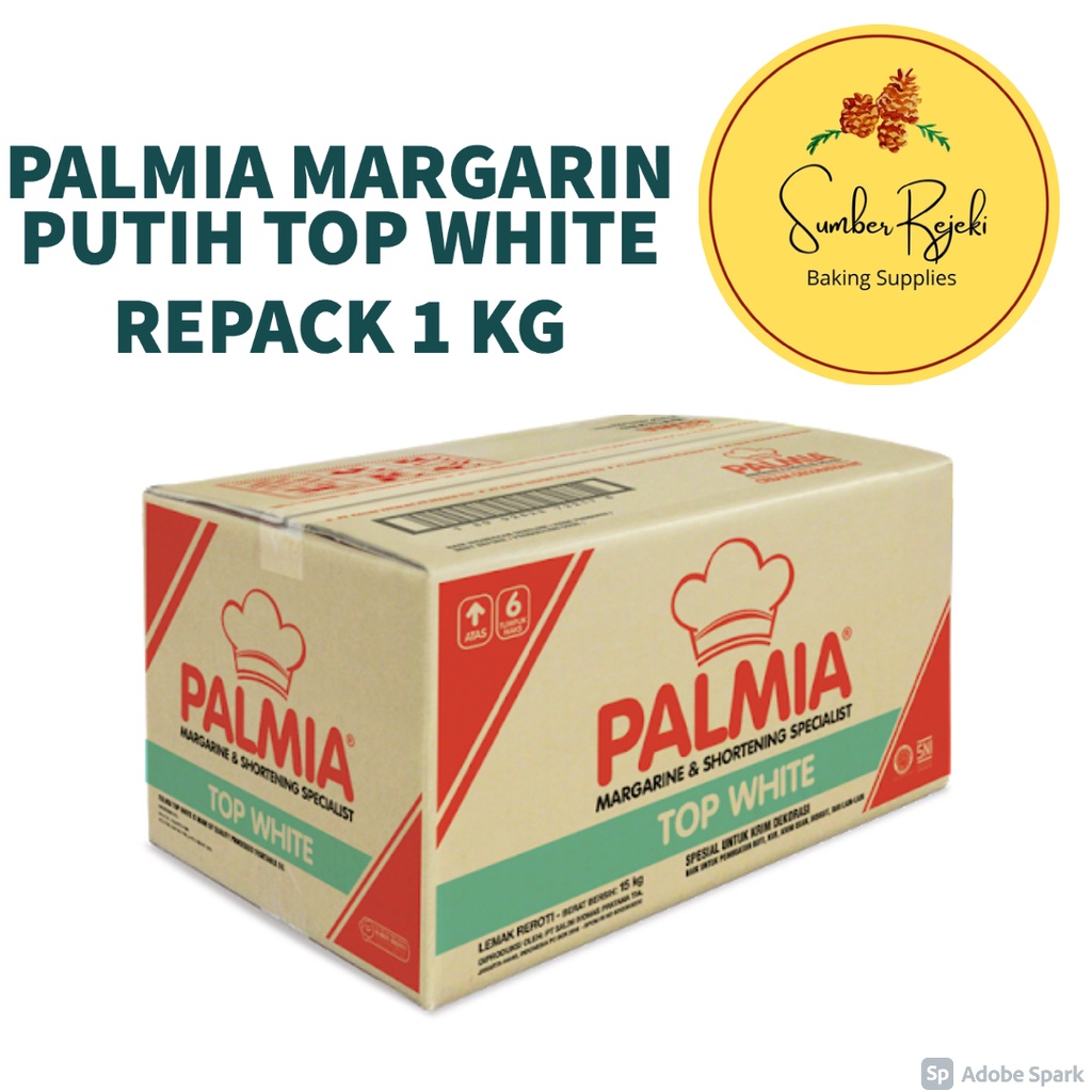 

Palmia Top White Margarin Putih 1 KG / 1KG