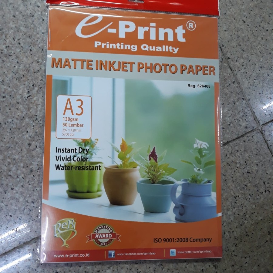 Matte inkjet photopaper A3 E-print