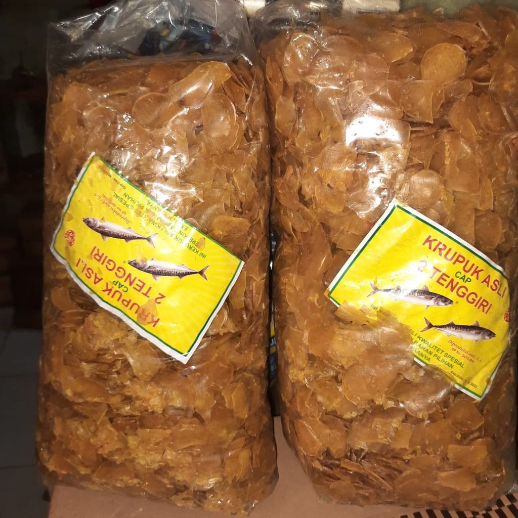 

Kerupuk Asli Cap 2 tenggiri 1 pack 4,5 kg / kerupuk asli cap dua tenggiri / kerupuk tenggiri