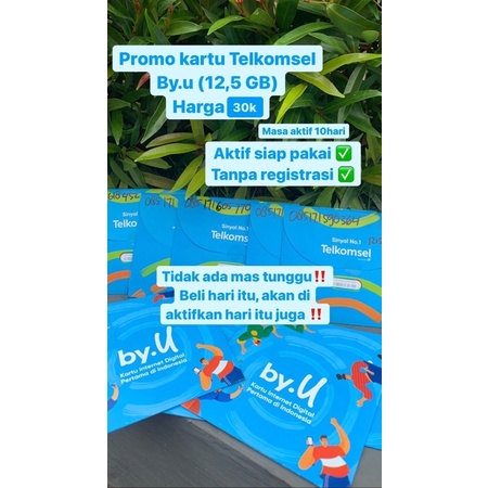 READY KARTU BYU TELKOMSEL 12.50GB FULL DAN SMARTFREN UNLIMITID NONSTOP SIAP PAKAI