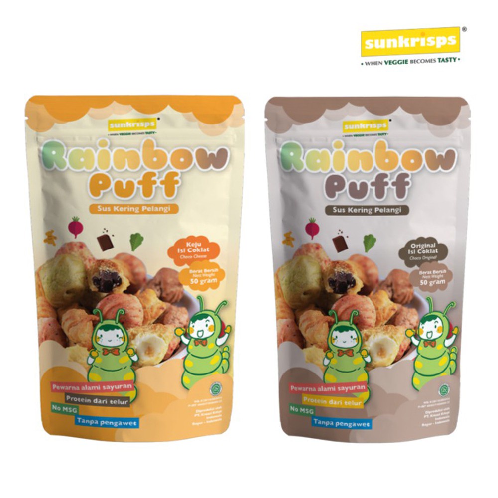 SUNKRISPS Rainbow Puff 50g - Camilan Anak