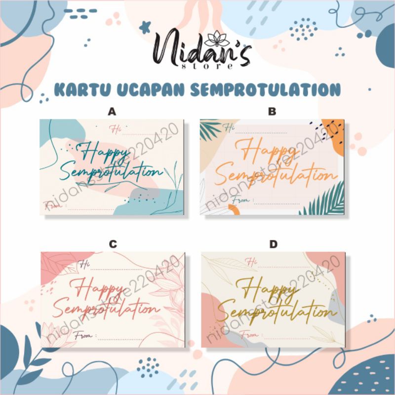 Jual KARTU UCAPAN SEMPROTULATION - KARTU UCAPAN SEMPRO - SEMINAR