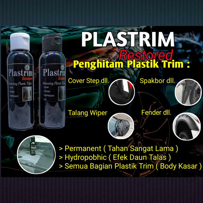 WK PLASTRIM Penghitam Body Permanen Penghitam Body Kasar Dashboard Spakbor Plastrim Restored back