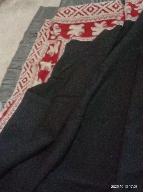 Kaftan Batik Asimetris Katun Paris Premium Warna  Polos Merah Hitam Ori Batik Solo By Zein