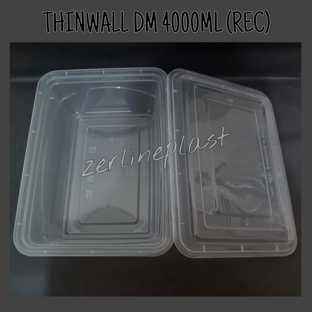 Thinwall DM 4000ml / Kotak Makan (REC / KOTAK) @25pcs