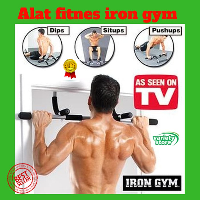 IRON GYM (ALAT FITNES PULL UP/ Latihan ANGKAT BEBAN olahraga