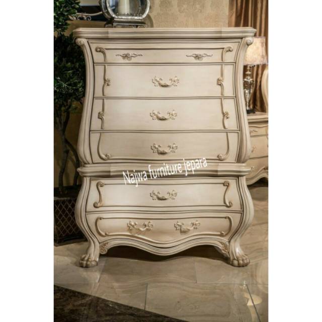 nakas unik ukiran jati jepara warna emas