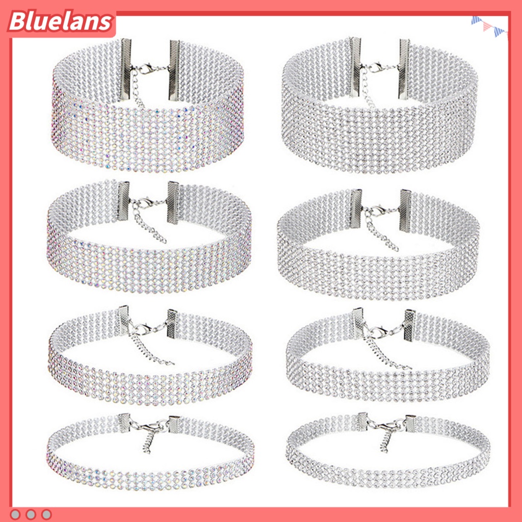 Bluelans Kalung Choker Rantai Klavikula Bahan Aluminum Untuk Wanita