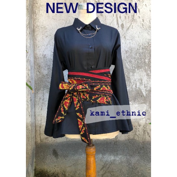 kemeja wanita - kemeja polos - one set obi - obi belt - baju kerja - baju kantor - seragam kantor - 