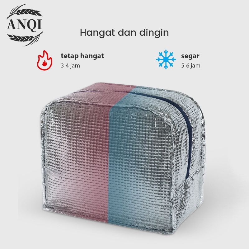 ANQI 1888 WATERPROOF LUNCH BOX / WARNA LENGKAP / Tas Bekal Makanan Anti Air / Cooler Bag Lunch Box Aluminium Foil VS-8