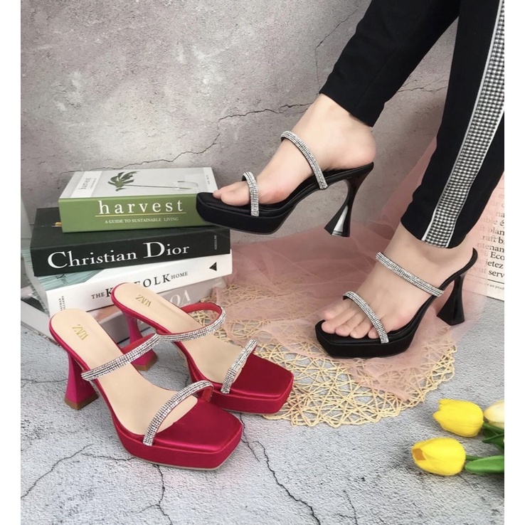 Heels M217 sendal wanita import realpict