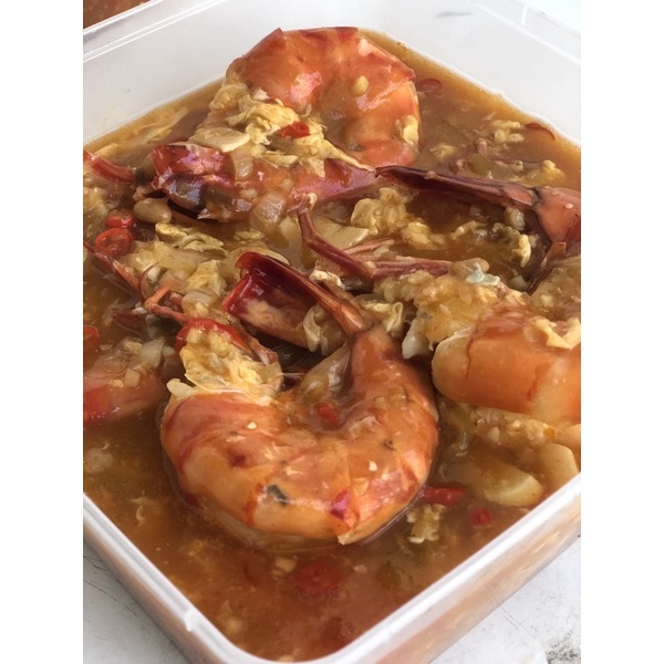 

Udang tiger jumbo 1 kg isi 9-12 masak saus padang ilovbster udang besar saus padang