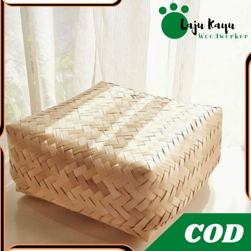 

Besek Bambu 18x18 / Besek Hampers Anyaman Bambu Kualitas Premium / Kotak Box