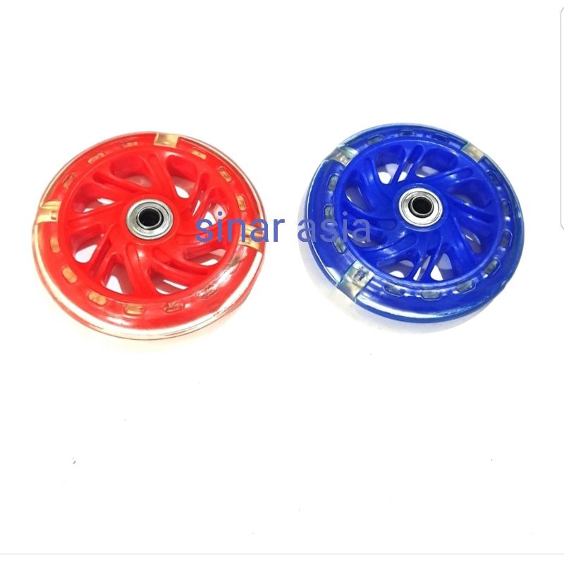 Roda samping / training wheel sepeda / skuter 12 s/d 16&quot; Exotic ( LAMPU) - roda menyala , 1set